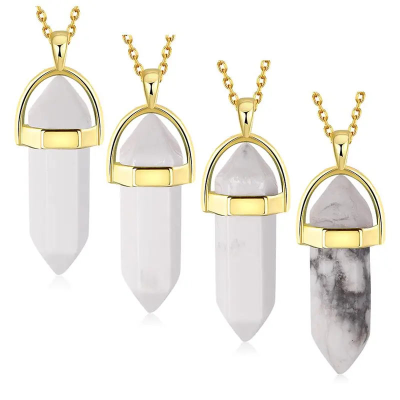 Jewellery Charms Natural Stone Pendant Prism Collier Wedding Decoration292 13