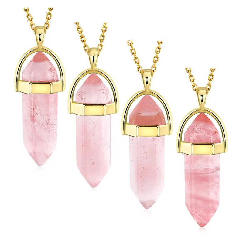 Jewellery Charms Natural Stone Pendant Prism Collier Wedding Decoration292 14