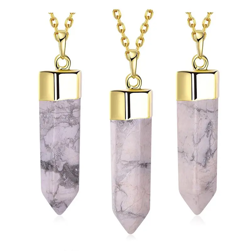 Jewellery Charms Natural Stone Pendant Prism Collier Wedding Decoration292 15