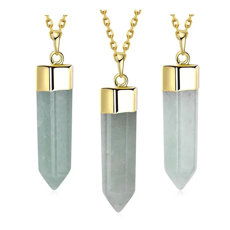 Jewellery Charms Natural Stone Pendant Prism Collier Wedding Decoration292 17