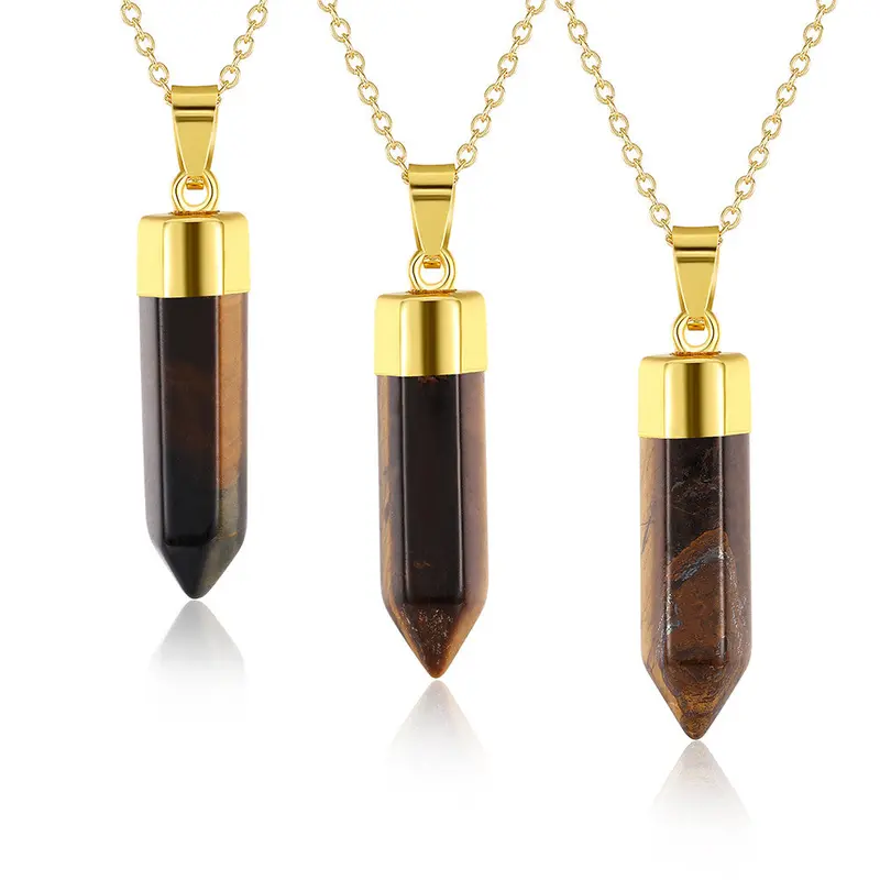 Jewellery Charms Natural Stone Pendant Prism Collier Wedding Decoration292 18