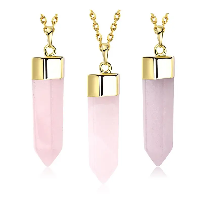 Jewellery Charms Natural Stone Pendant Prism Collier Wedding Decoration292 19