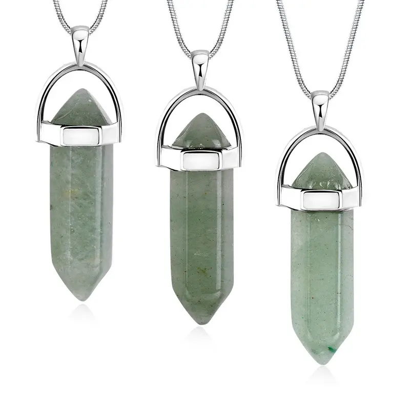 Jewellery Charms Natural Stone Pendant Prism Collier Wedding Decoration292 3
