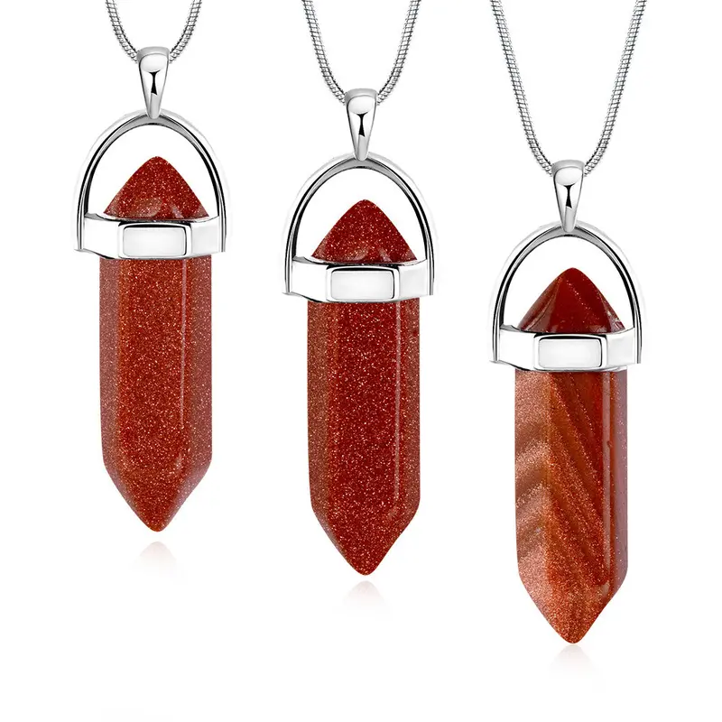 Jewellery Charms Natural Stone Pendant Prism Collier Wedding Decoration292 6