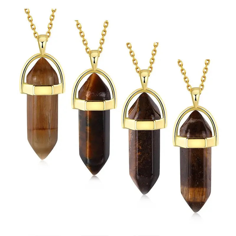 Jewellery Charms Natural Stone Pendant Prism Collier Wedding Decoration292 7