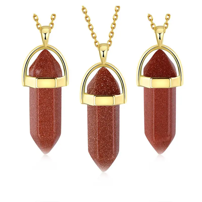 Jewellery Charms Natural Stone Pendant Prism Collier Wedding Decoration292 8