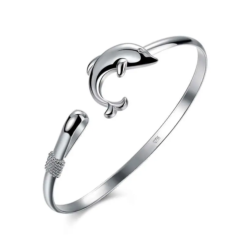Jewellery Charms Silver Bracelet & Bangle Singlet Dolphin Women Bracelet Wedding Decoration Smtb178 1