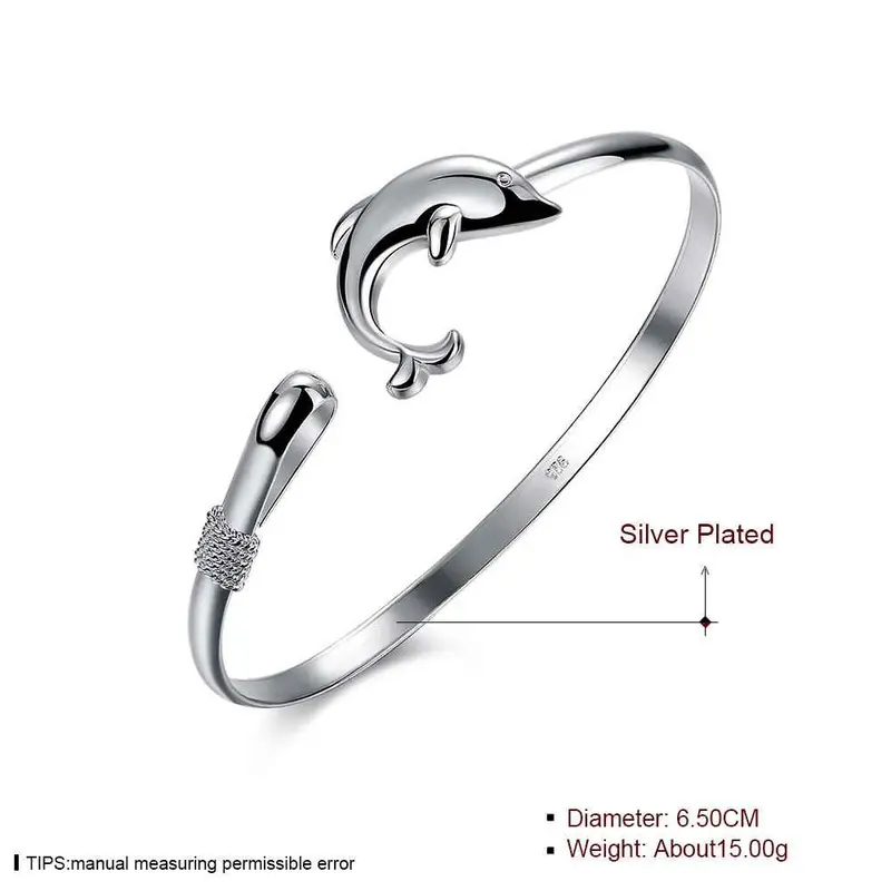 Jewellery Charms Silver Bracelet & Bangle Singlet Dolphin Women Bracelet Wedding Decoration Smtb178 2