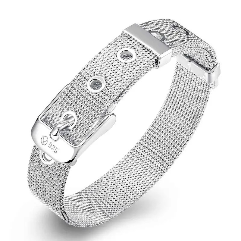 Jewellery Charms Silver Plated 1 Mm Mesh Men Bracelet Wedding Jewelry237 1