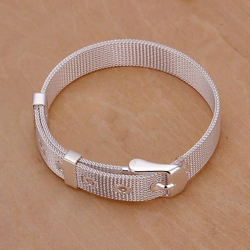 Jewellery Charms Silver Plated 1 Mm Mesh Men Bracelet Wedding Jewelry237 2