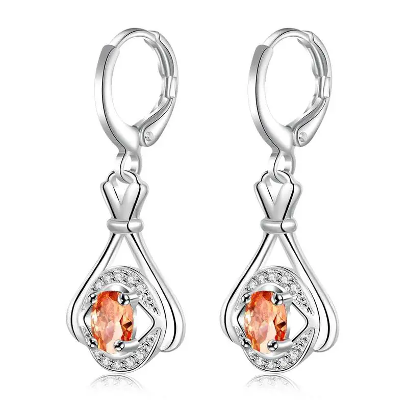 Jewellery Charms Silver Plated Earring Insets Fall Drop Pendientes Bear Bijouterie 647 1