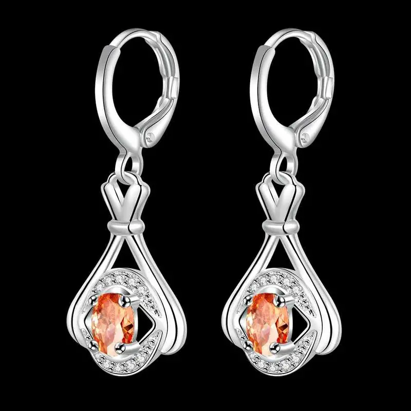 Jewellery Charms Silver Plated Earring Insets Fall Drop Pendientes Bear Bijouterie 647 2