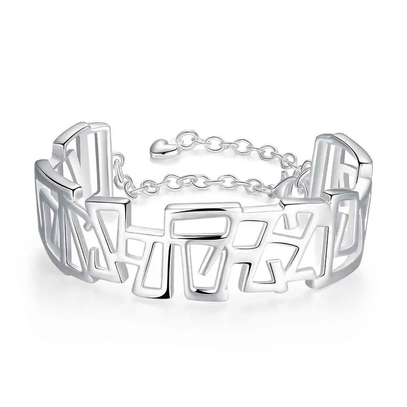 Jewellery Charms Silver Plated Rough Men Bracelet Love Smtb239 1
