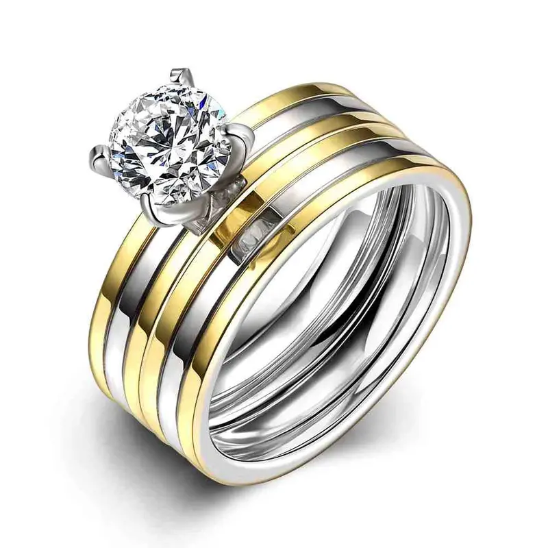 Jewellery Charms Titanium Steel Wedding Rings Crystal Roller Anel Personalized Tsgr 39 1