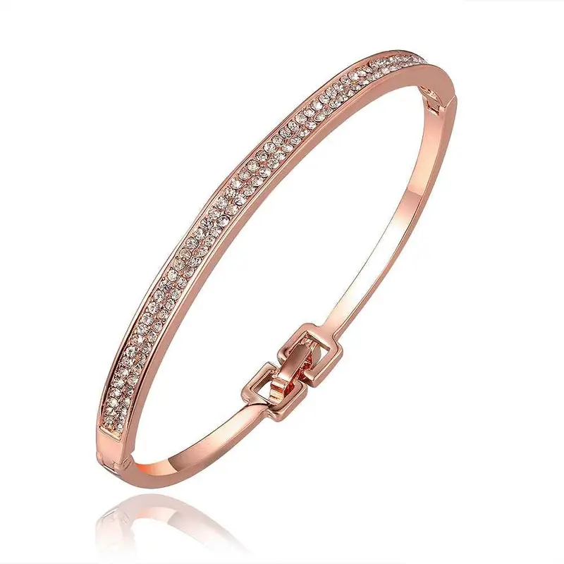 Jewelry 18K Gp Cuff Small Drill Phase Women Bracelet Bangle Pulseiras Femininassmtpz 66 1
