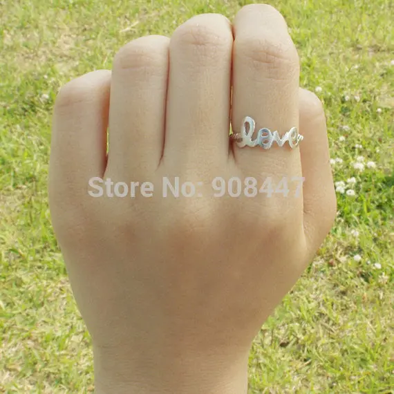 Jewelry Accessories Love Letter Ring Finger Rings 3