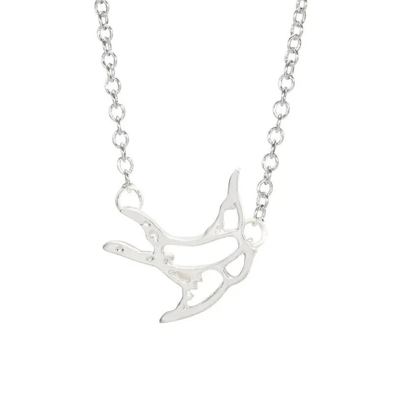 Jewelry Bird Necklaces 18K Gold Plated Swallow Necklace 10Pcs-N023 1