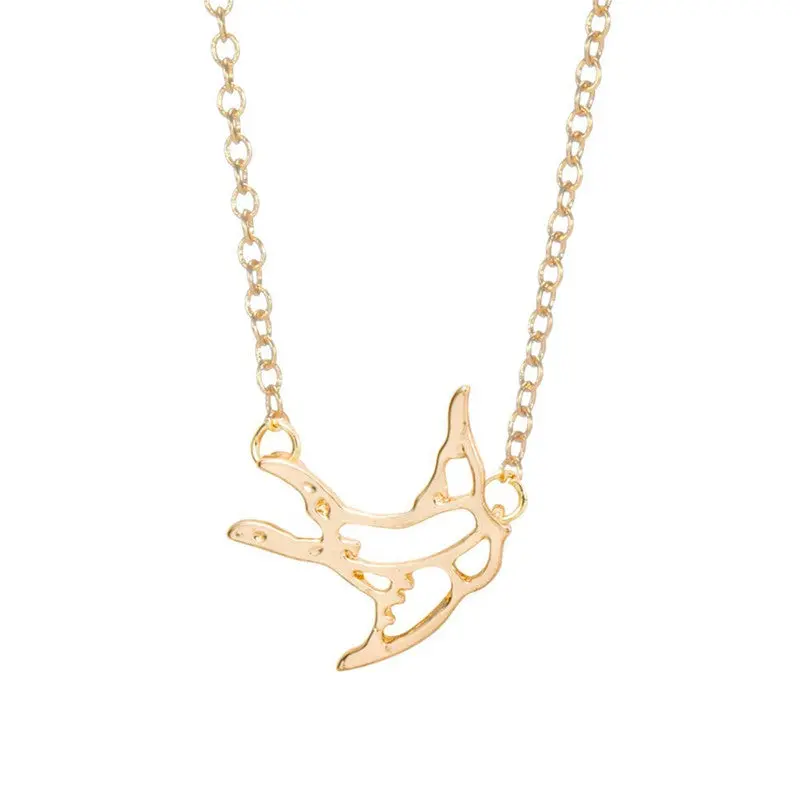 Jewelry Bird Necklaces 18K Gold Plated Swallow Necklace 10Pcs-N023 2