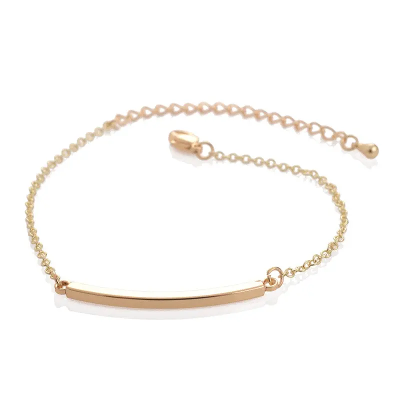 Jewelry Bracelet  Copper Curved Bar Bracelets Simple Bend Bar Bracelets Party Gifts 1