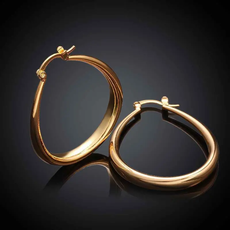 Jewelry Casual Hoop Earrings 18K Gp Zircon Earing Brincosskge 32 1