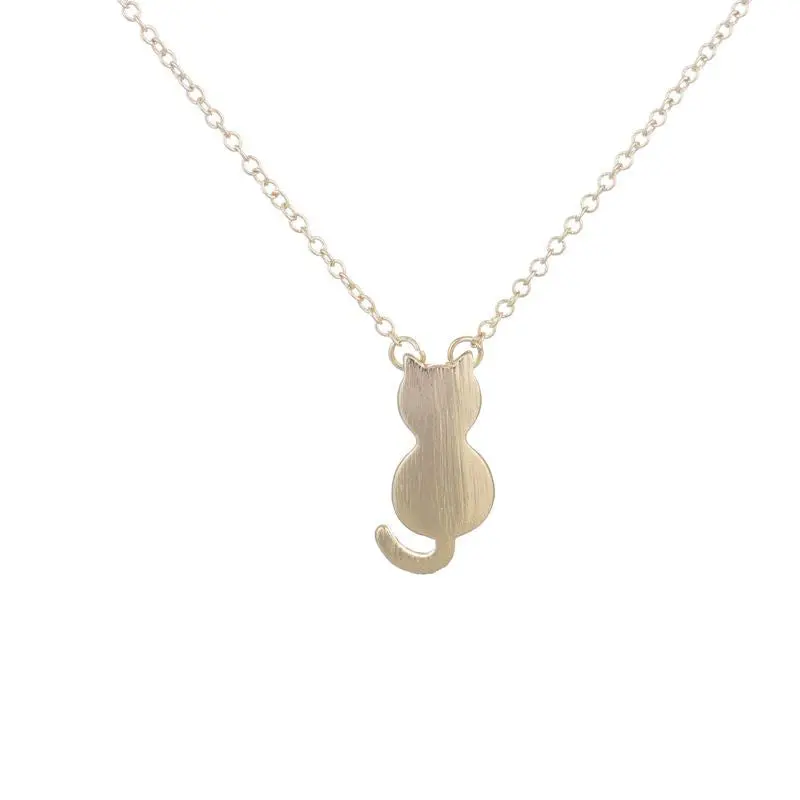Jewelry Cat Necklaces Silver Cute Kitty Animal Necklace Birthday Gifts 10Pcs-N126 1
