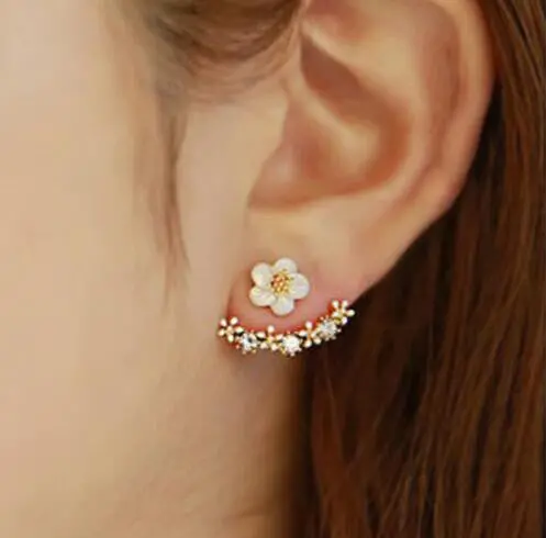 Jewelry Cute Cherry Blossoms Flower Stud Earrings Several Peach Blossoms Earrings S129 1