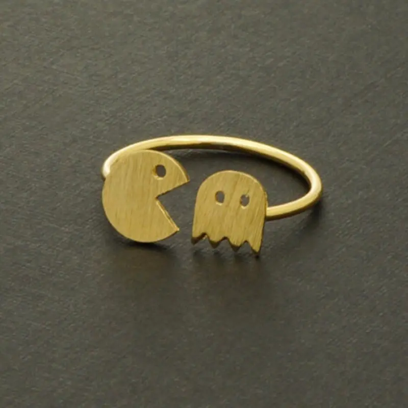 Jewelry Cute Gold Anillos Animal Wedding Ring Set Engaget Rings Bijoux Bague  Eat Bean Rings 1