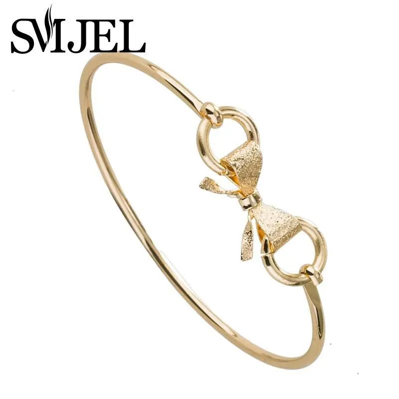 Jewelry Dainty Bow Bangle Bracelet, Tie The Knot Bangles G021 2