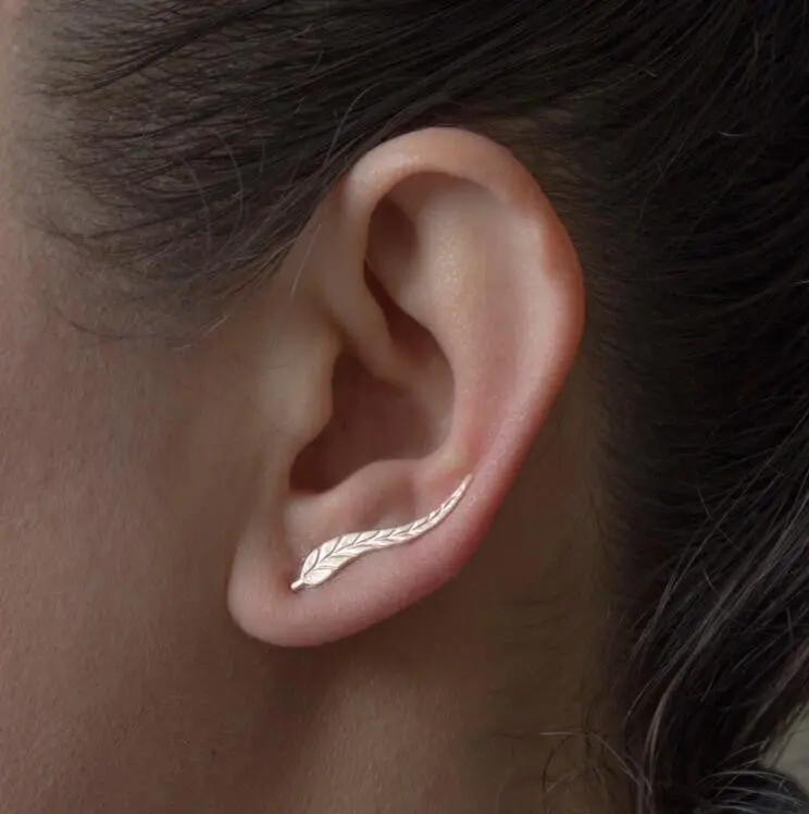 Jewelry Earrings Feather Stud Earrings Accessories Gifts 30Pc-S142 1