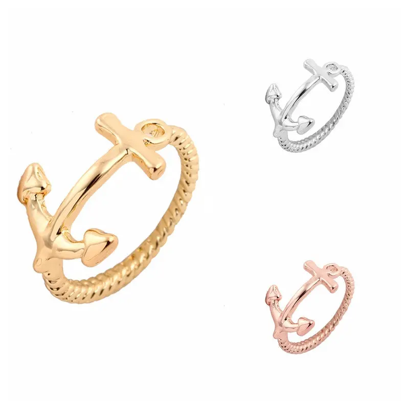 Jewelry Friendship Gifts Simple Jewelry Cute Boat Anchor Rings 1
