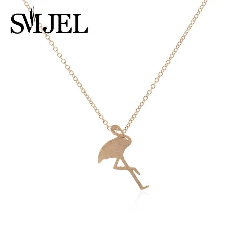 Jewelry Gold Flamingo Necklace Minimalist Crane Necklace Bird Necklaces N045 1