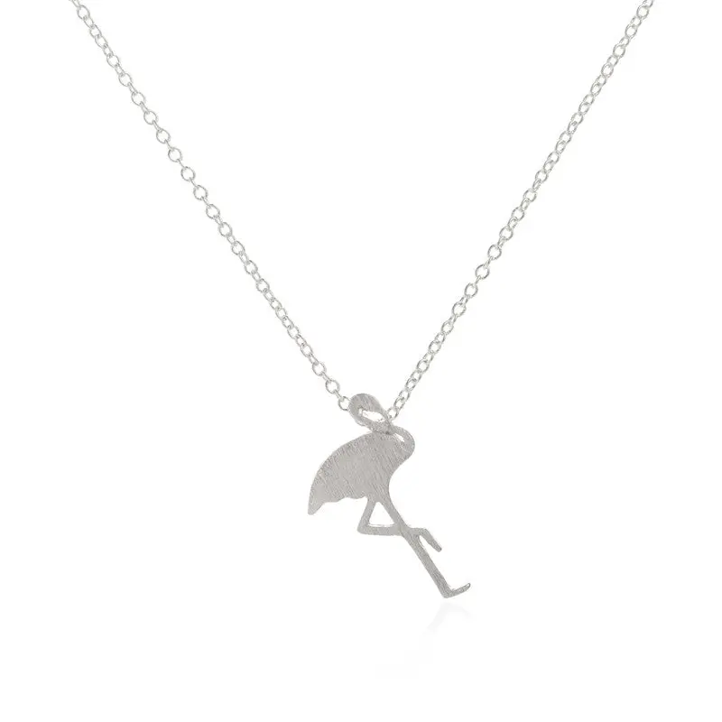 Jewelry Gold Flamingo Necklace Minimalist Crane Necklace Bird Necklaces N045 2