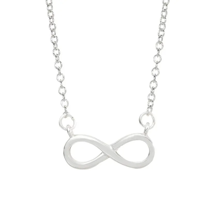 Jewelry Gold Plated 8 Infinity Pendant Necklace 10Pcs-N033 1