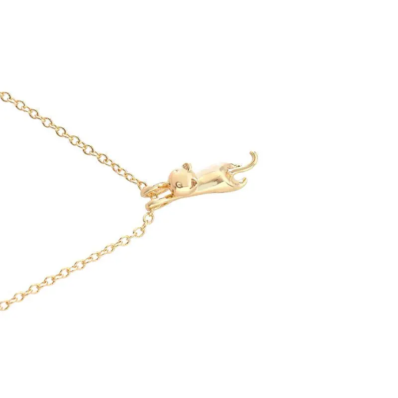 Jewelry Kitty Pendant Necklace Delicate Animal Cat Statet Necklace Engaget Gifts N193 1