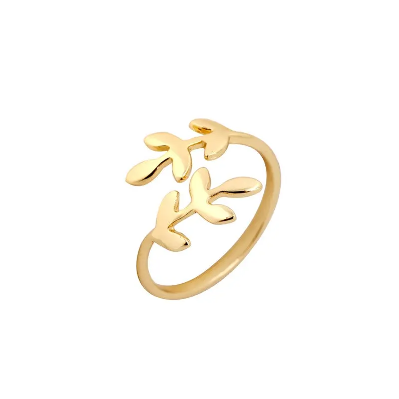 Jewelry Leaves Ring Laurel Leaf Stretch Rings Party Wedding Gifts R166 2