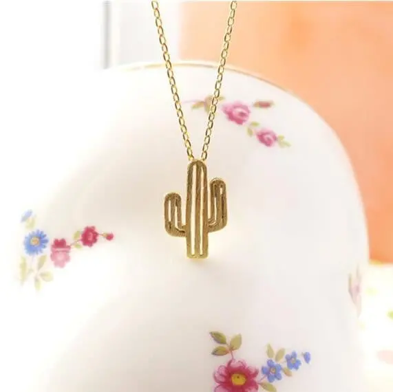 Jewelry Minimalist Desert Prickly Pear Cactus Pendants Necklace Party Gift 30Pcs-N211 1