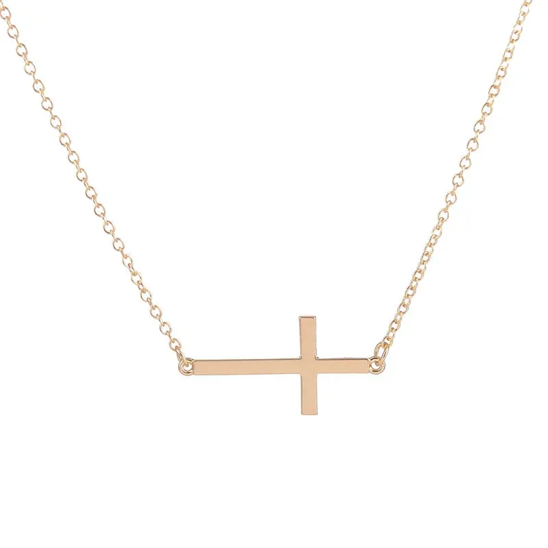 Jewelry Sideways Cross Necklace In Religious Necklace 30Pcs-N035 2