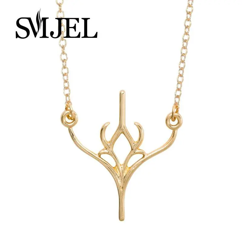 Jewelry Silhouette Deer Head Necklace Antler Horn Necklaces Christmas Gifts N034 1