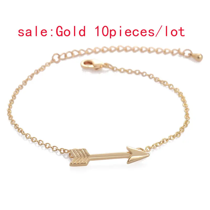 Jewelry Silver Arrow Bracelet And Girl Tiny Cute Arrow Bracelets 10Pcs30pcs-B017 1