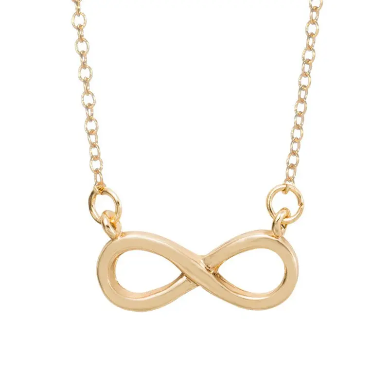 Jewelry Silver Plated Korea Metal 8 Infinity Necklace 30Pcs-N033 1