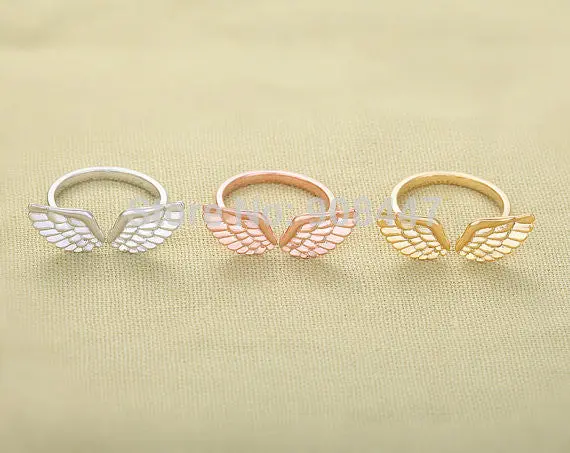 Jewelry Simple Angel Wing Ring Icarus Rings,Fun Bird Wings Rings R224 1