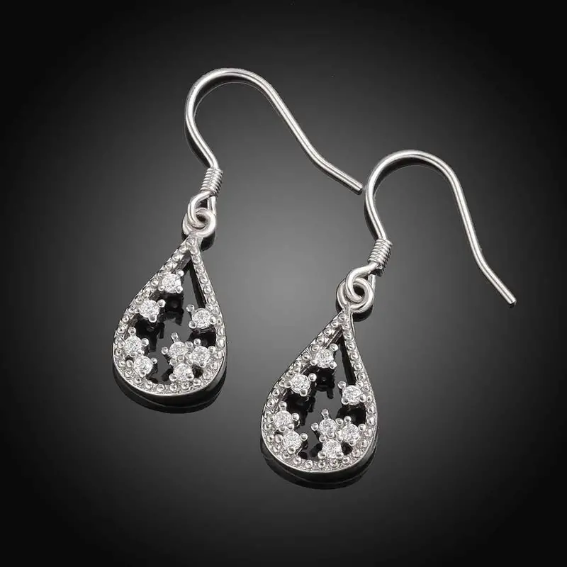 Jewelry Star In Drop Water Earrings 18K Gp Zircon Earing Brincosskge 27 3