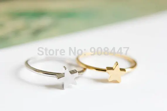Jewelry Star Mid Knuckle Star Rings Five-Pointed Star Ring Gold Knuckle Ring R223 1