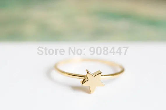 Jewelry Star Mid Knuckle Star Rings Five-Pointed Star Ring Gold Knuckle Ring R223 2