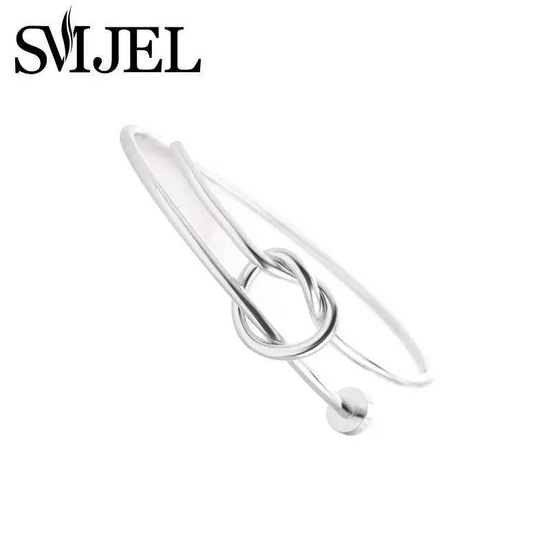 Jewelry Twist Knot Nail Bangle Heart Knot Bracelet Stack Bangle Cuff 30Pcs-G026 2