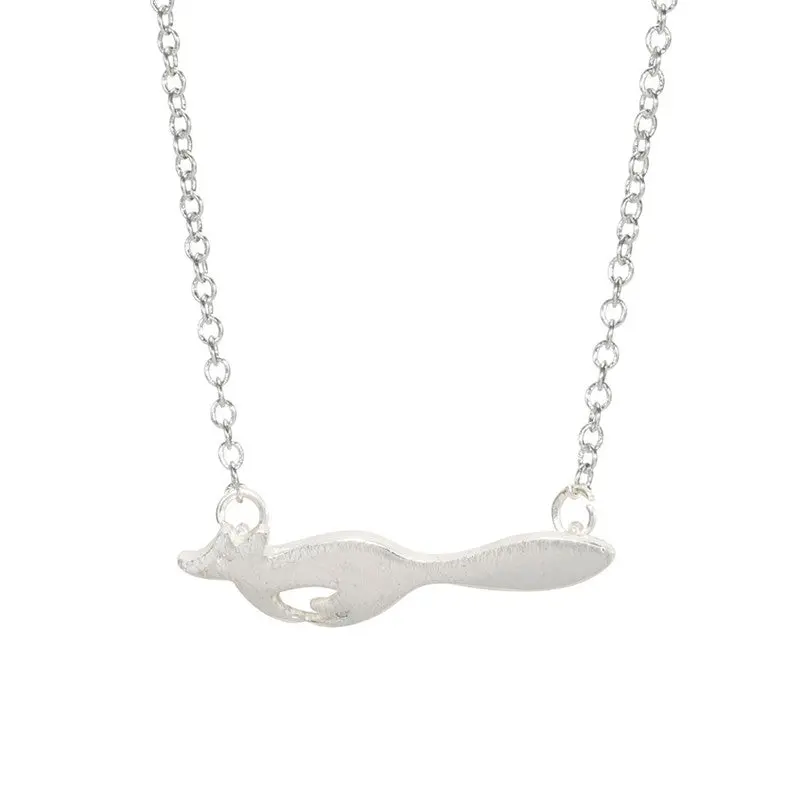 Jewelry Vivid Running Fox Necklace Minimalist Vintage Long Chain Necklaces Birthday Gift N057 2