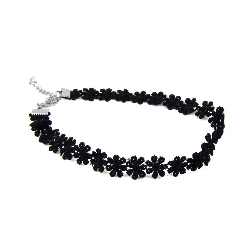 Jewelry White Black Chic Cloth Lace Tattoo Choker Necklace Gift For Women Girl Couple Lovers 1