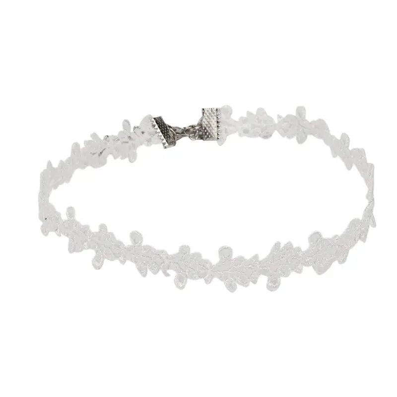 Jewelry White Black Chic Cloth Lace Tattoo Choker Necklace Gift For Women Girl Couple Lovers 4