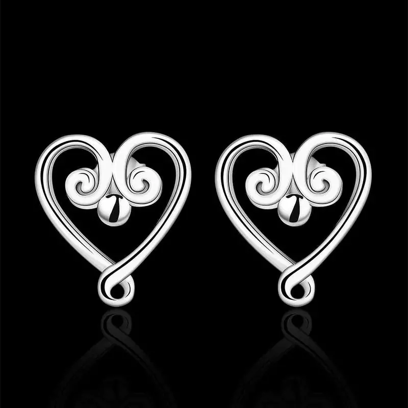 Jewelry Women's Silver Plated Cloud Heart Stud Earings Bijoux Earrings For Wedding 58 2