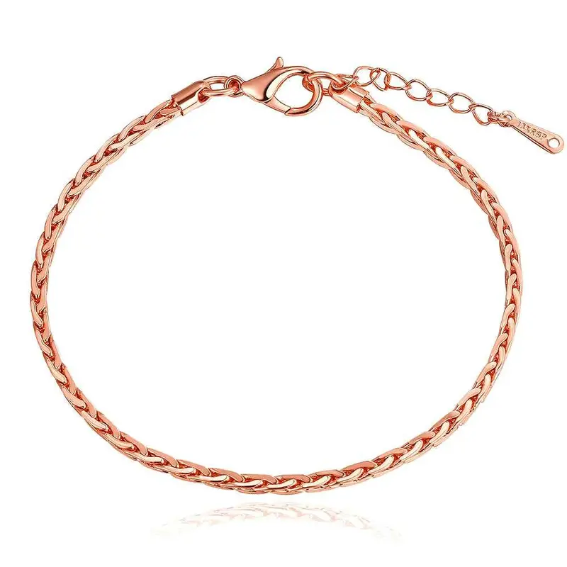 Jewerly 18K Gp 25M Square 75 Inch Rose Pulseras Mujer Women Braceletsmtpb 96 1